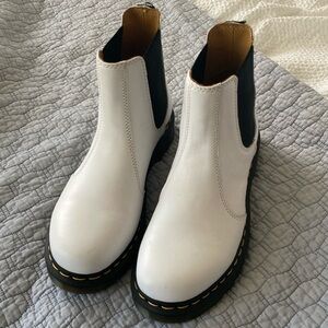 Dr Martens white Chelsea boot